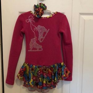 Ice Fire Ice Skating Dress. Fits 5/6